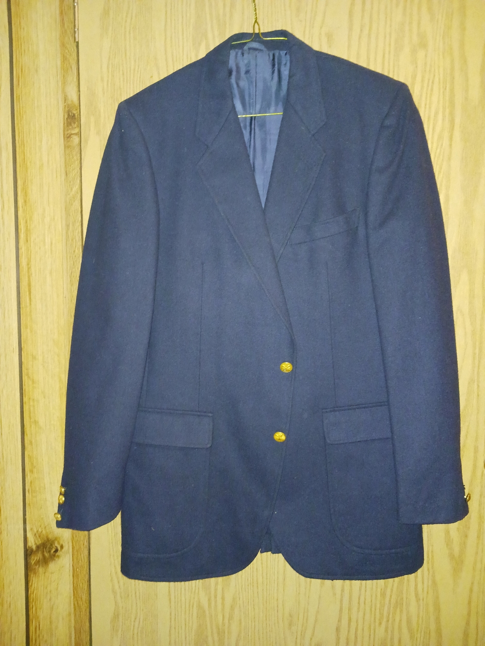 Michael Lauren Navy Sport Coat with Gold Buttons